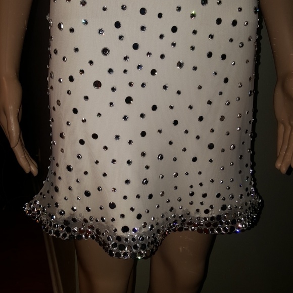 CD Greene Swarovski Crystal White dress 4 - Picture 3 of 7